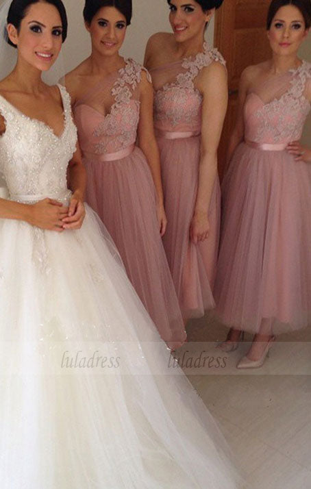 Lace Tulle Short Bridesmaid Dresses