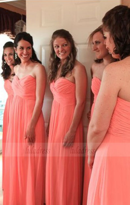 Simple Peach Dresses