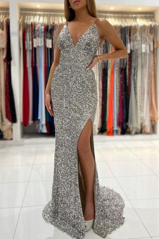 Sparkly silver clearance prom dresses