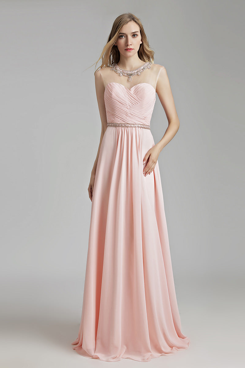 Baby pink chiffon dress best sale