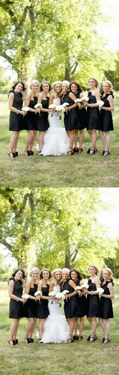 Black and Gold Bridesmaid Dresses