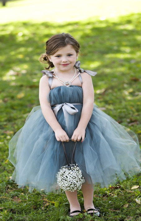 Flower girl dresses gray best sale