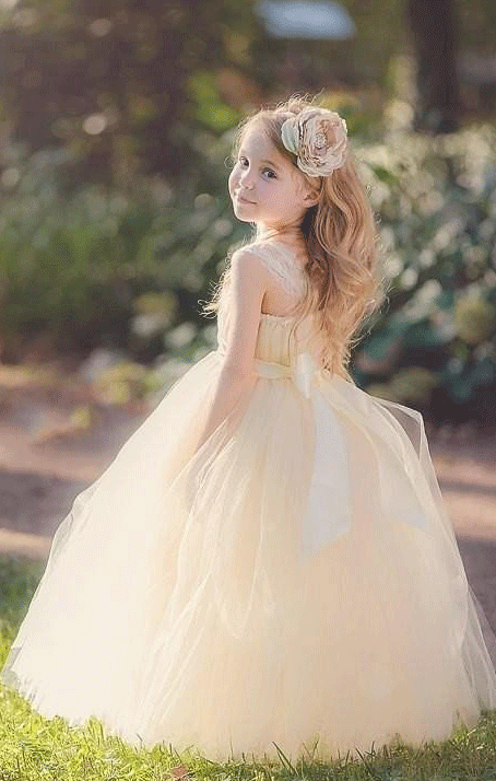 Strapless flower 2025 girl dresses