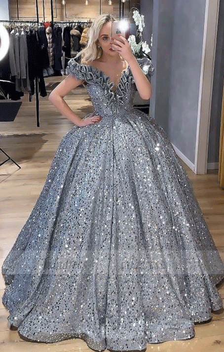 Ball gown fashion sequin