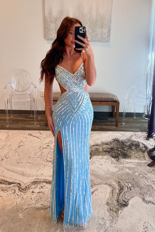 Where to Wear the Mermaid V-Neck Light Blue Beaded Slit Prom Dress: A Guide to Perfect Occasions