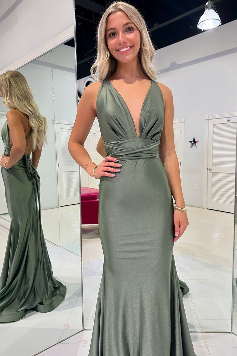 Charming Mermaid Halter Long Evening Prom Dress,Bridesmaid Dresses