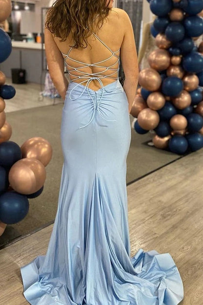 Orange Tight Long Mermaid Prom Dresses Formal Gown