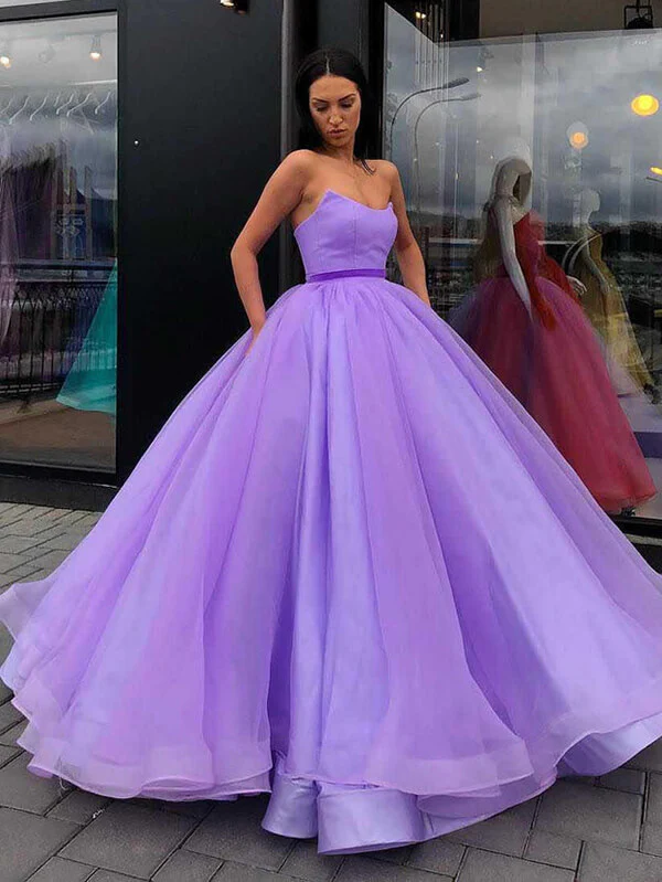 Organza Princess Sweetheart Ball Gown Prom Dresses, Long Formal Dresses,BD930806