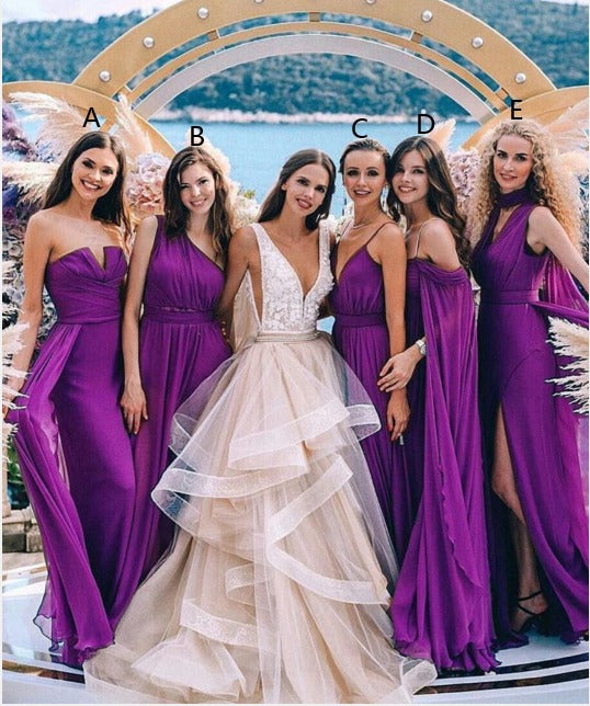 Sexy Mermaid Purple Bridesmaid Dresses Dresses