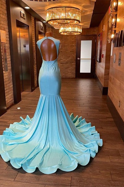 Beautiful long sleeveless beaded mermaid Prom dresses