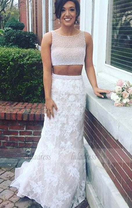 Two Piece Prom Dress,Mermaid Party Dress,Sexy Mermaid Two Piece Evening Dress