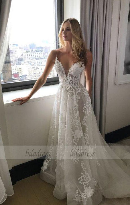 Wedding Dresses,Wedding Gown,Princess Wedding Dresses Wedding Dress with Spaghetti Straps