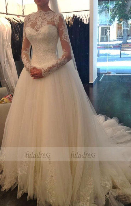 Long Sleeve Wedding Dress, Luxurious Wedding Dress for Brides,BD99301