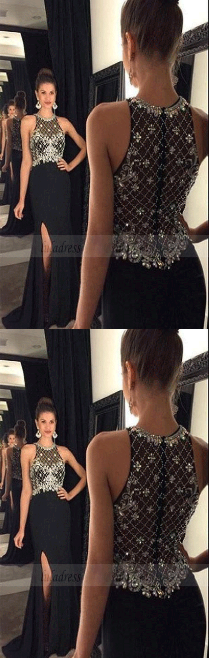 Black Prom Dresses,Backless Prom Dress,Sexy Prom Dress,Simple Prom Dresses