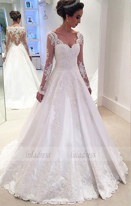 Wedding Dresses, Wedding Gown,lace long sleeves  wedding dress