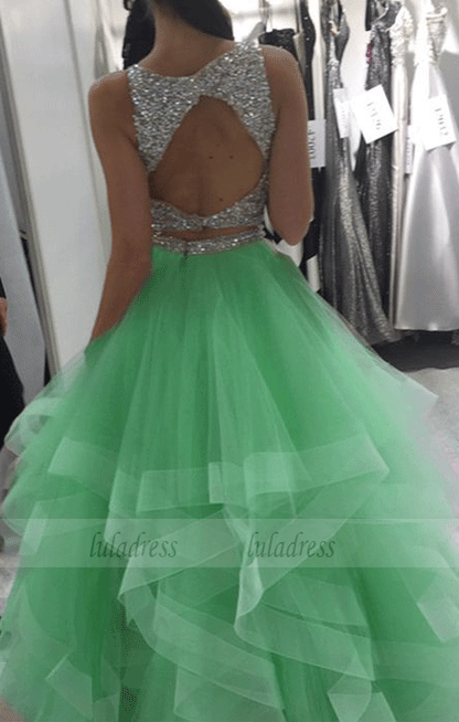 ball gowns prom dress,two piece prom dress,prom dresses