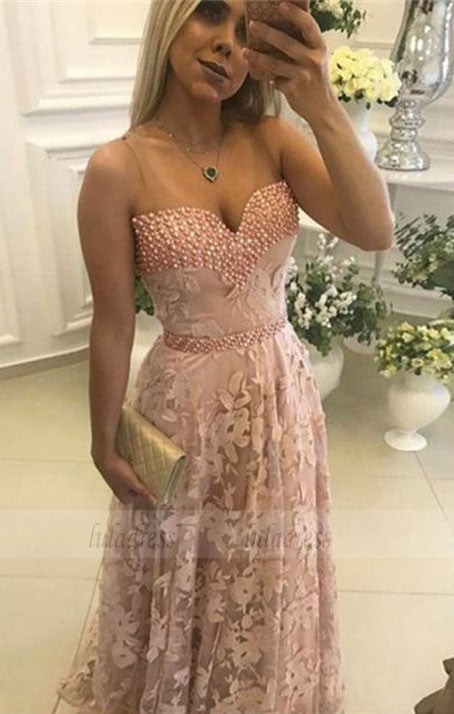 modest sweetheart evening gowns, unique special back party dresses with pearls