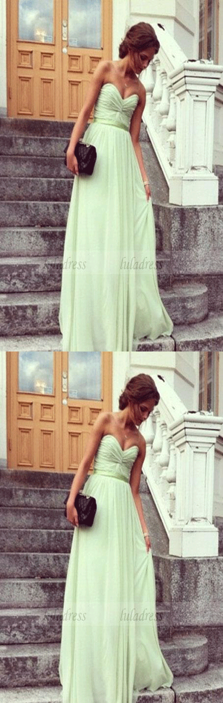 Sweetheart Prom Dress,A-Line Prom Dress,Chiffon Prom Dress,Long Prom Dress