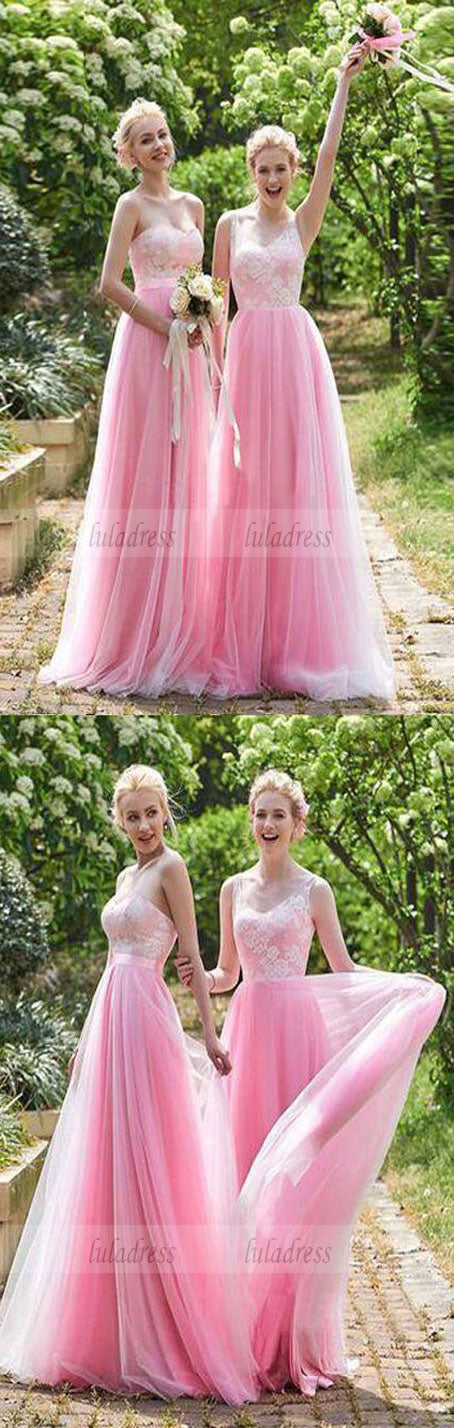 Beautiful A-Line  Floor-Length Bridesmaid/Prom Dress with Lace