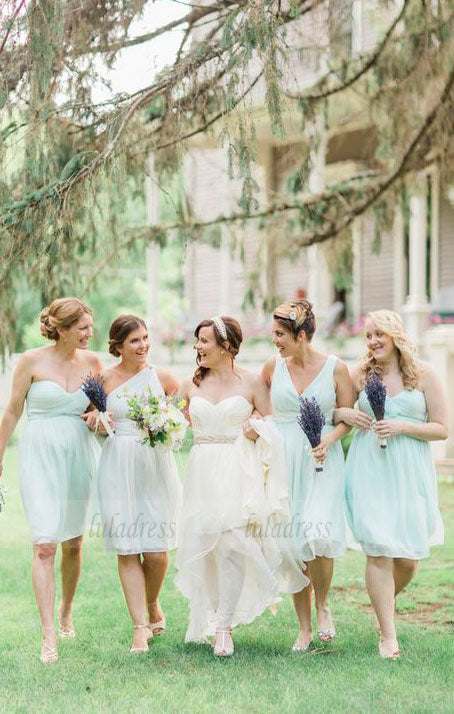 Short Bridesmaid Dress,Mismatched Bridesmaid Dress,Chiffon Bridesmaid Dress