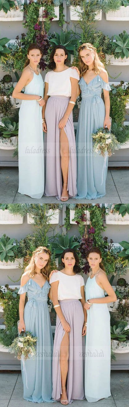 Long Bridesmaid Dresses,Chiffon Bridesmaid Dress