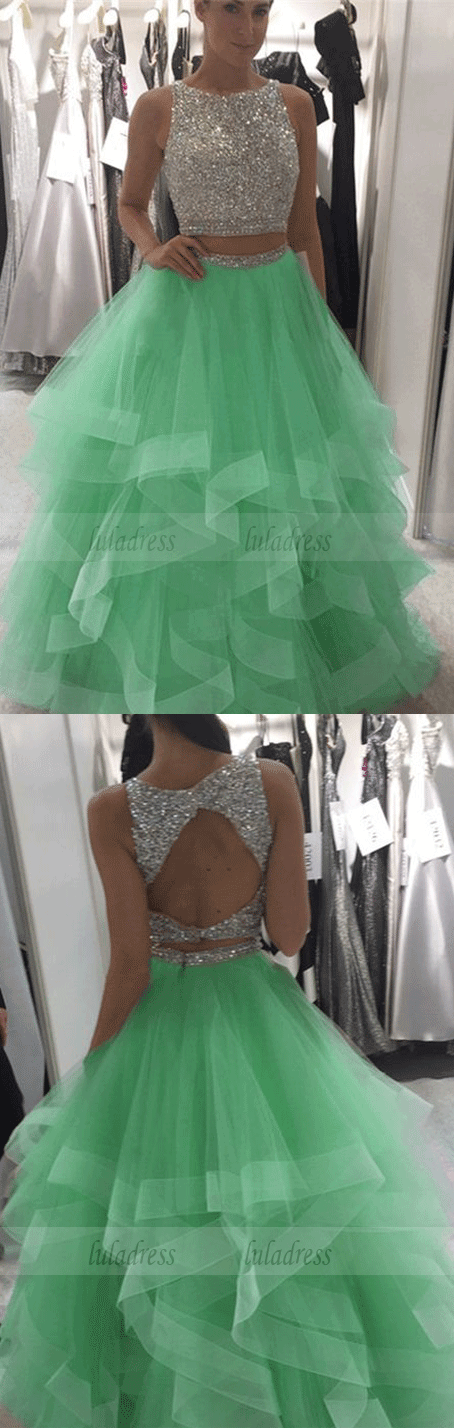 ball gowns prom dress,two piece prom dress,prom dresses