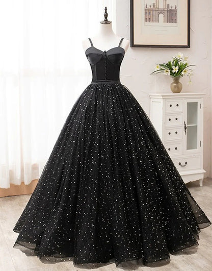 Ball Gown Sweetheart Black Prom Dresses,Evening Dresses