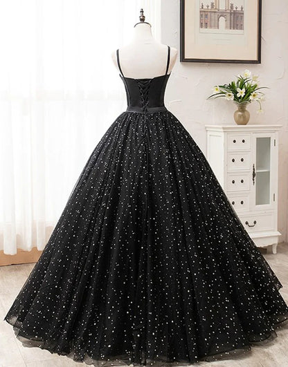 Ball Gown Sweetheart Black Prom Dresses,Evening Dresses