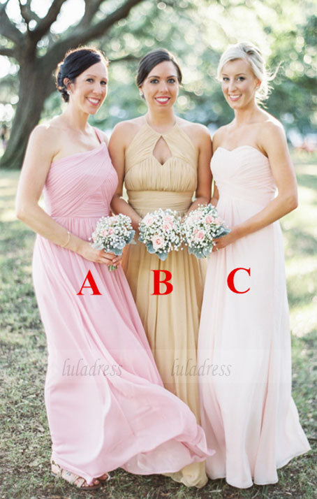 Long Bridesmaid Dress,Mismatched Bridesmaid Dress,Sleeveless Bridesmaid Dress