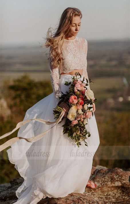 Two Piece Wedding Dresses,Boho Wedding Dress