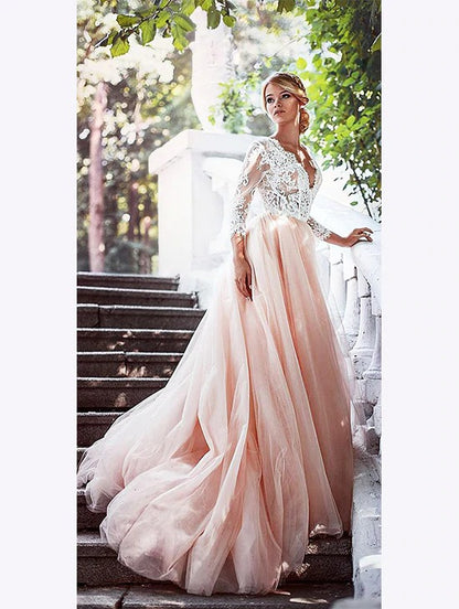 Tulle and Lace Prom Dresses Wedding Party Dresses Evening Dresses