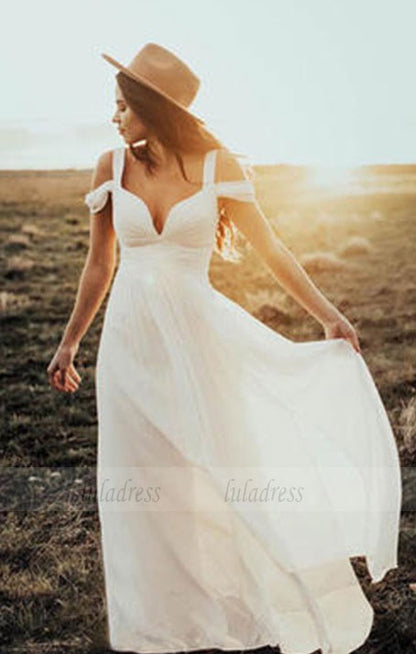 Destination Wedding Dresses,Chiffon Wedding Dress