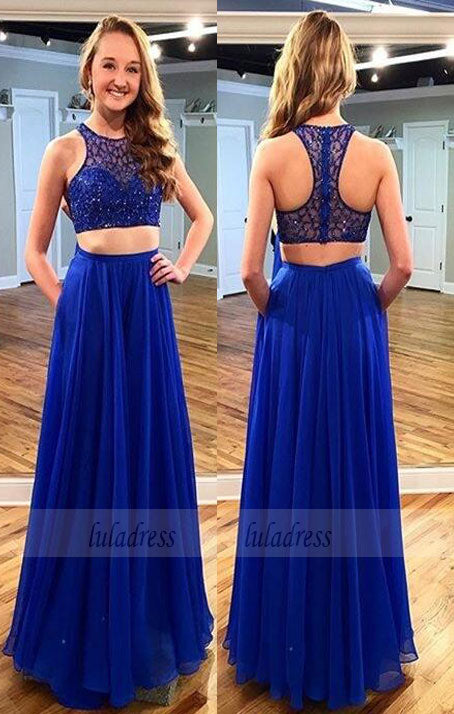 2 Piece Prom Gown,Two Piece Prom Dresses,Evening Gowns,2 Pieces Party Dresses