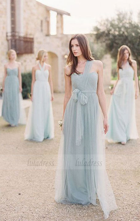 Custom Made Convertible Tulle Long A-Line Evening Dress, Prom Dresses, Bridesmaid Dresses, Bridal Collection