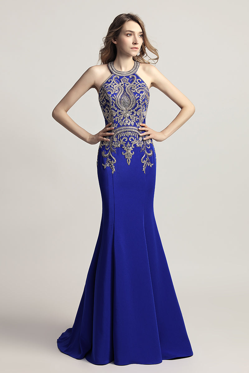 Formal Mermaid Long Prom Dress Charming Sleeveless Evening Dress