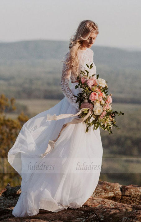 Two Piece Wedding Dresses,Boho Wedding Dress