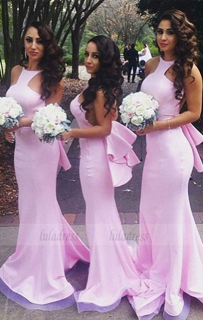 Sexy Mermaid Bridesmaid Dress,Backless Long Bridesmaid Dresses