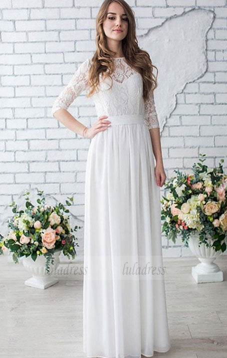 Wedding Dress with Half Sleeves