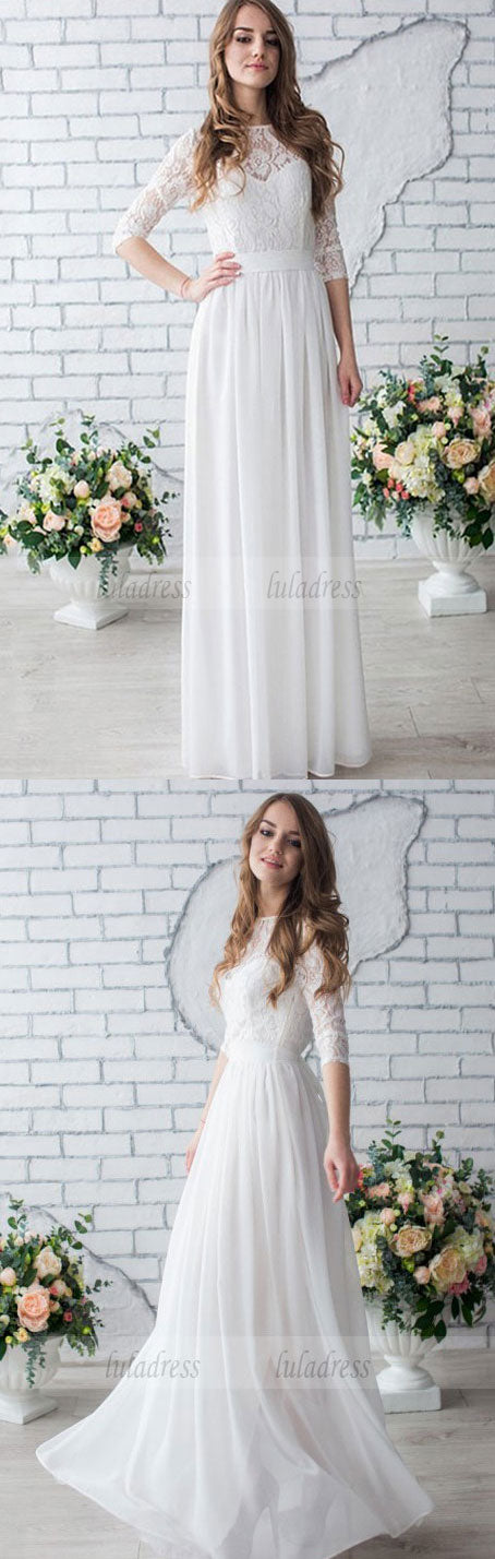 Wedding Dress with Half Sleeves