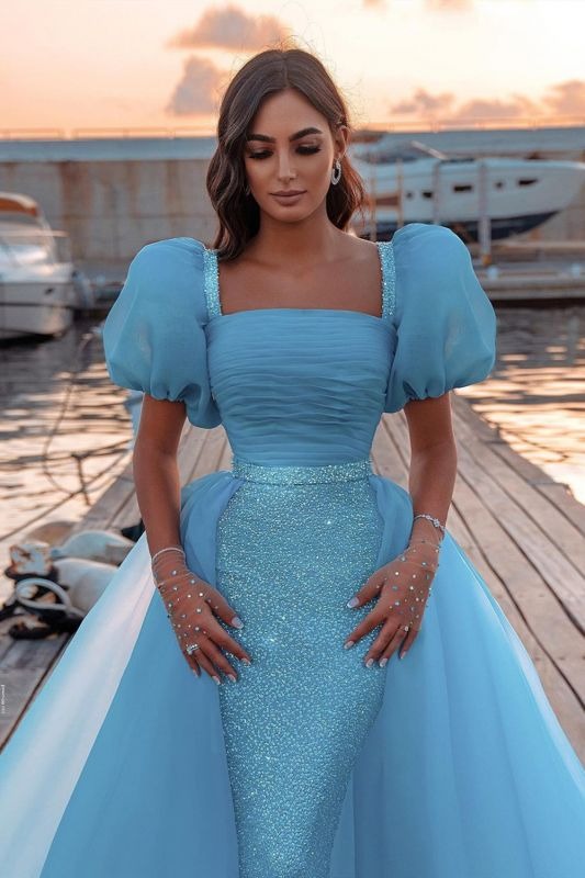 Mermaid prom dress with detachable skirt best sale