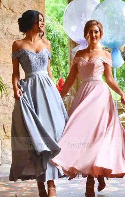 Off Shoulder Sexy Bridesmaid Dress,Beautiful Custom bridesmaid dress, Wedding Party Dresses