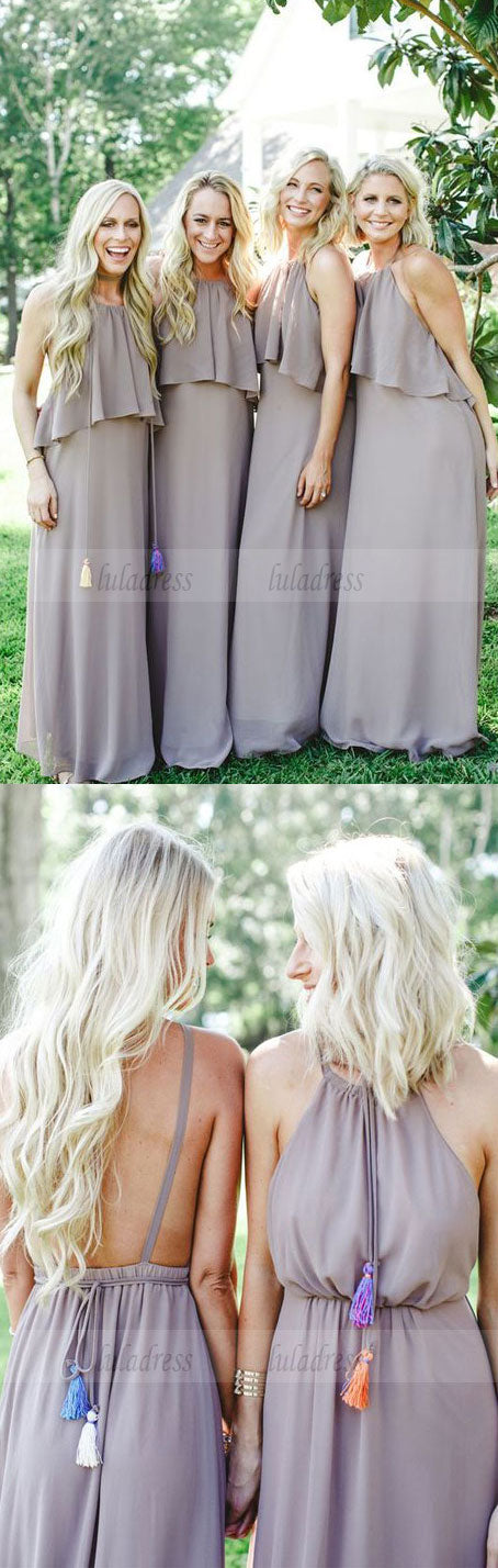 chic backless fall bridesmaid dresses, simple fashion evening gowns, Sage Bridesmaid Dresses