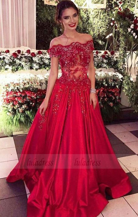 red prom dresses,long prom dresses,beaded prom dresses,BD99914