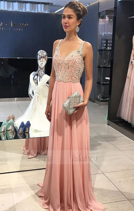 Long Prom Dress,Formal Dress,Beading evening Dresses