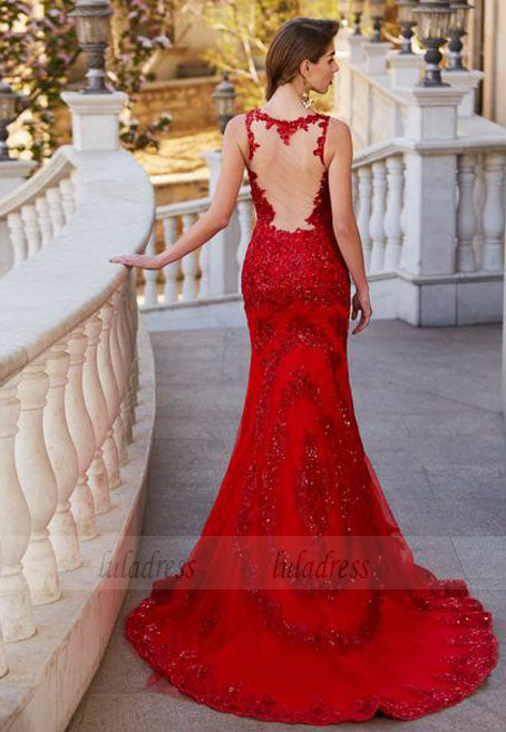 Mermaid Evening Dress,Fitted Prom Dress,Gorgeous Prom Dress