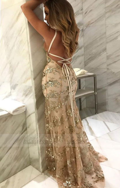 unique spaghetti straps mermaid party dresses, sexy criss cross straps evening dresses