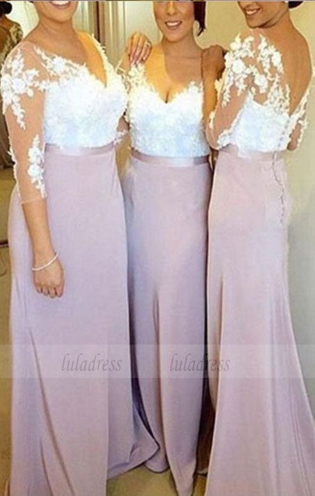 Long mermaid bridesmaid dresses Lavender wedding party dresses long luladress