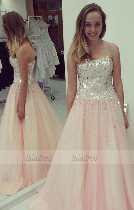 Elegant Evening Dress,Tulle Evening Gowns,Party Gowns With Beading