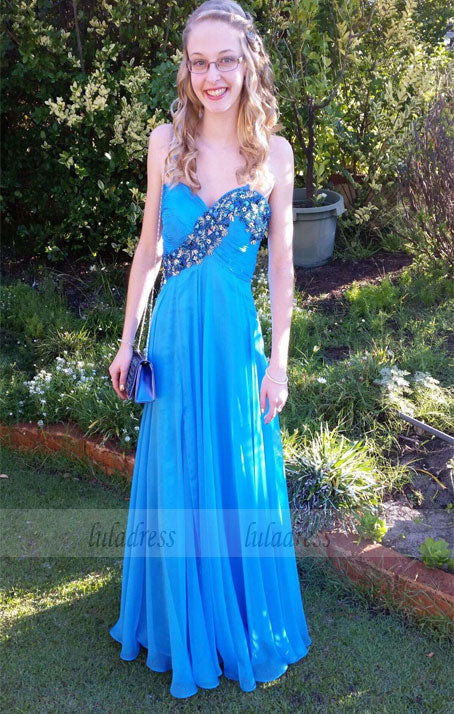 Long Evening Gown,Modest Evening Dress,Chiffon Prom Dresses