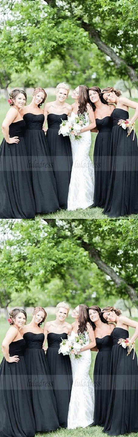 Simple Bridesmaid Dresses,Black Bridesmaid Dresses,Sweetheart Bridesmaid Dresses,BD99867